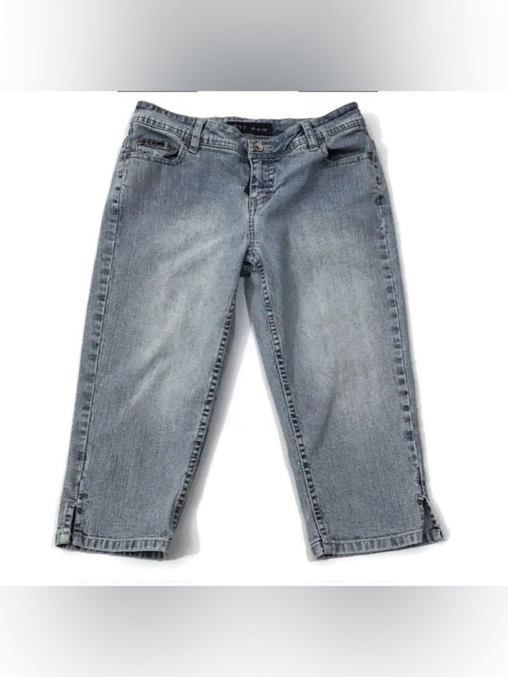 R.V.T. Jeans Co. Faded Stretch Capri Jeans